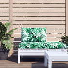 Palletkussens 2 st bladpatroon 60x60x8 cm zitkussen 60x38x13 cm rugkussen