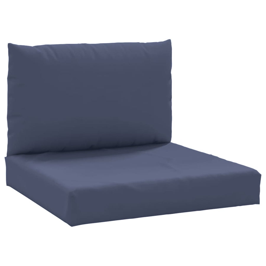 Palletkussens 2 st stof marineblauw
