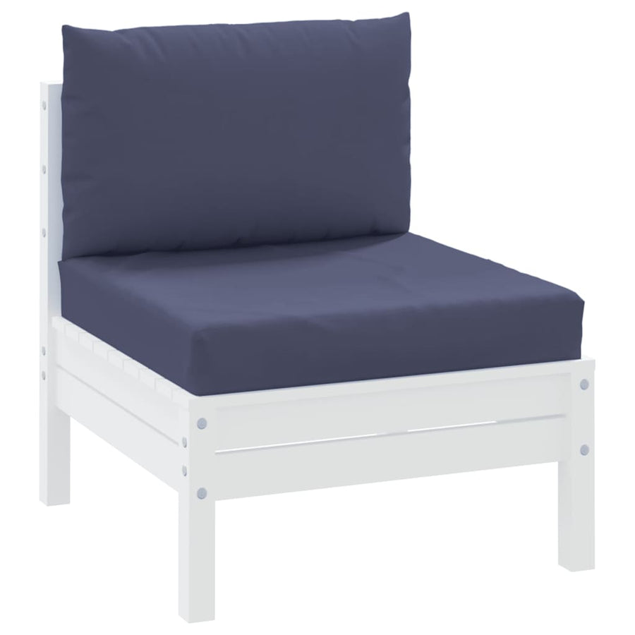 Palletkussens 2 st stof marineblauw