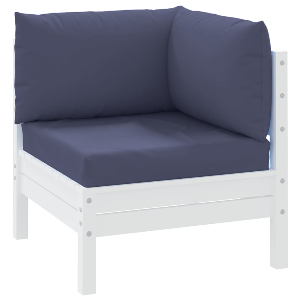 Palletkussens 3 St Oxford Stof Marineblauw Donkerbruin