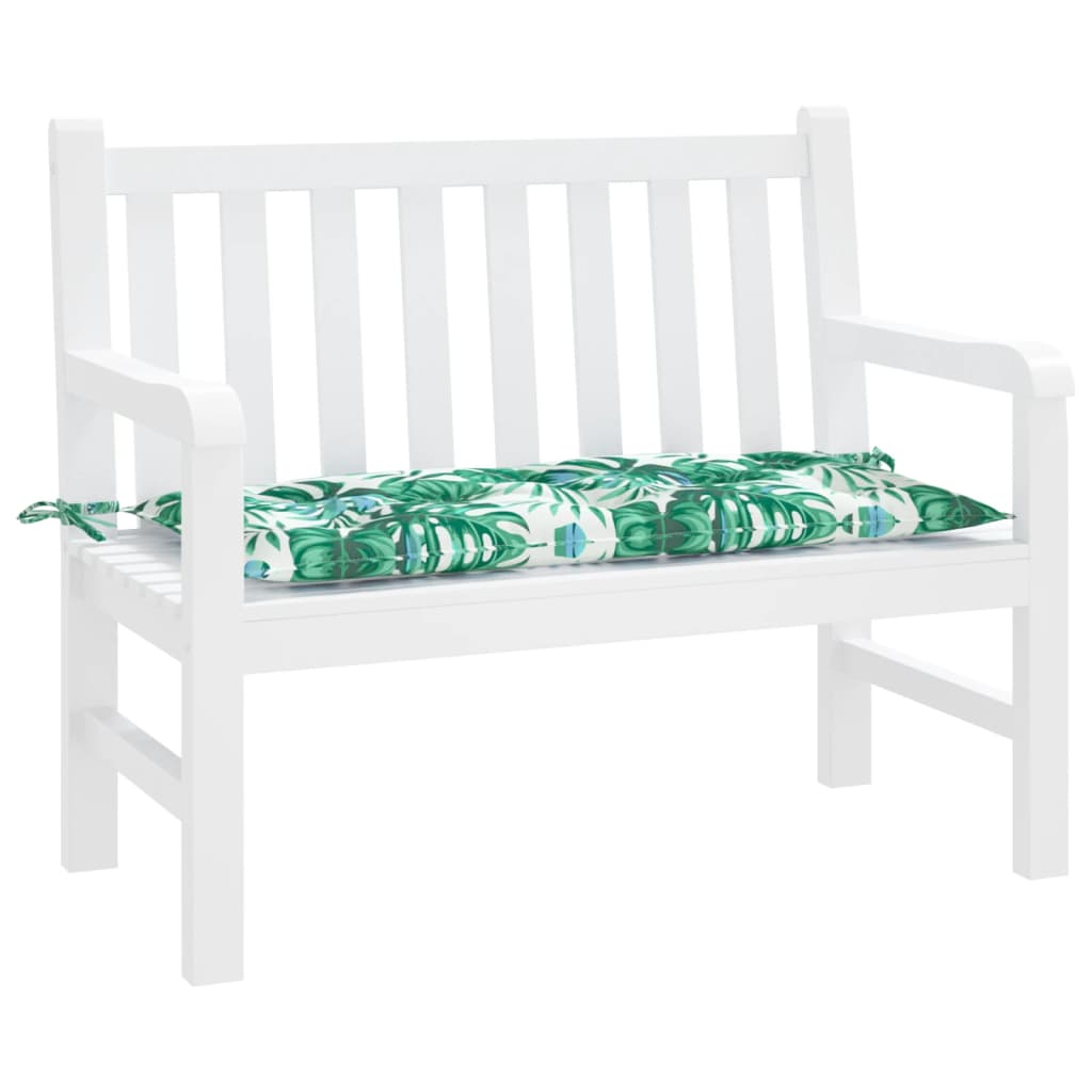 Tuinbankkussen 110X50X7 Cm Oxford Stof Bladpatroon 110 x 50 x 7cm
