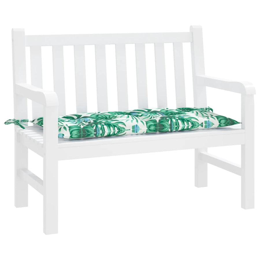 Tuinbankkussen 110X50X7 Cm Oxford Stof Bladpatroon 110 x 50 x 7cm