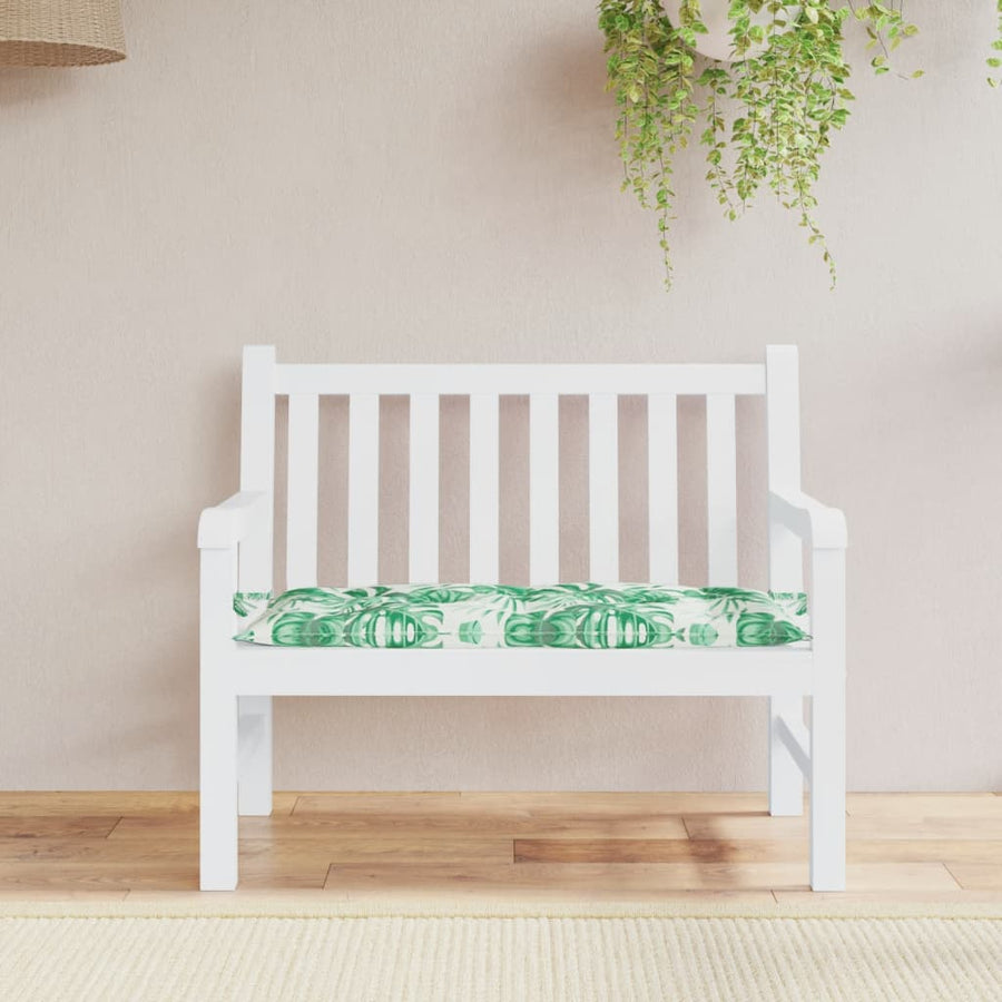 Tuinbankkussen 110X50X7 Cm Oxford Stof Bladpatroon 110 x 50 x 7cm