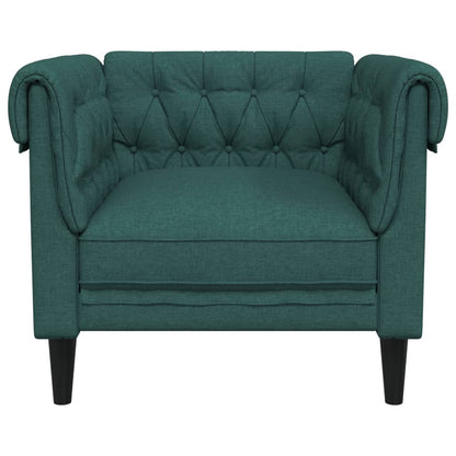 Fauteuil Chesterfield-stijl stof donkergroen