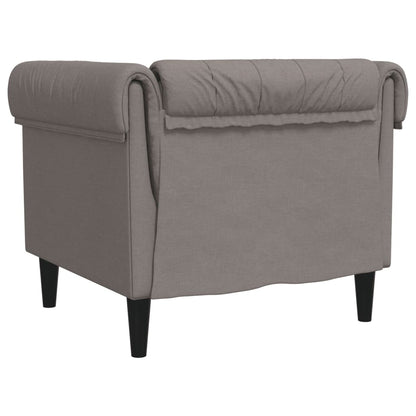 Fauteuil Chesterfield-stijl stof taupe