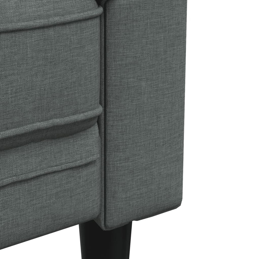 Tweezitsbank Chesterfield-Stijl Stof Donkergrijs