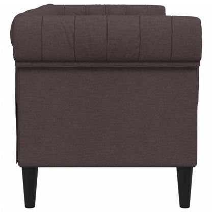 Tweezitsbank Chesterfield-Stijl Stof Donkerbruin
