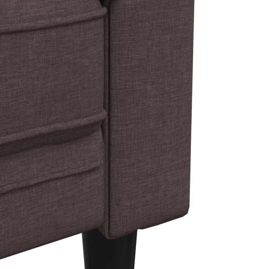 Tweezitsbank Chesterfield-Stijl Stof Donkerbruin