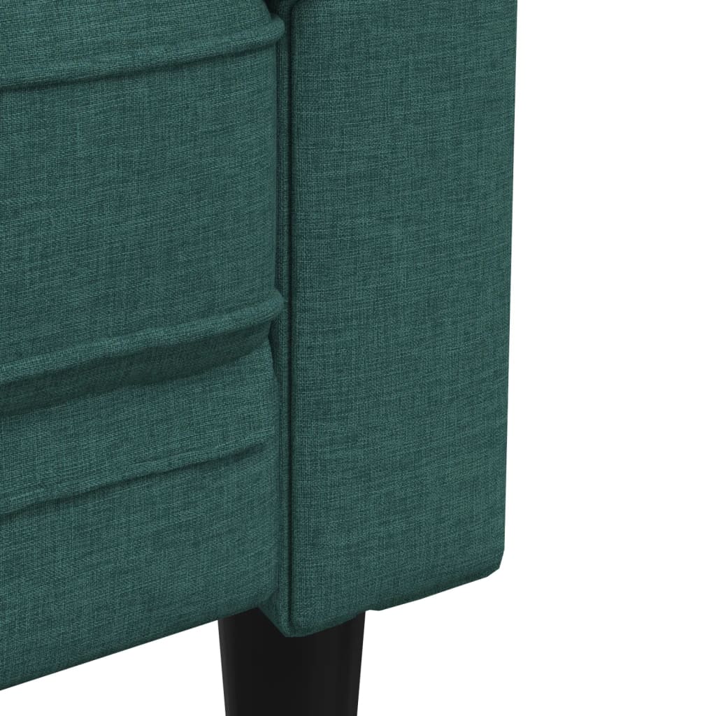 Tweezitsbank Chesterfield-Stijl Stof Donkergroen
