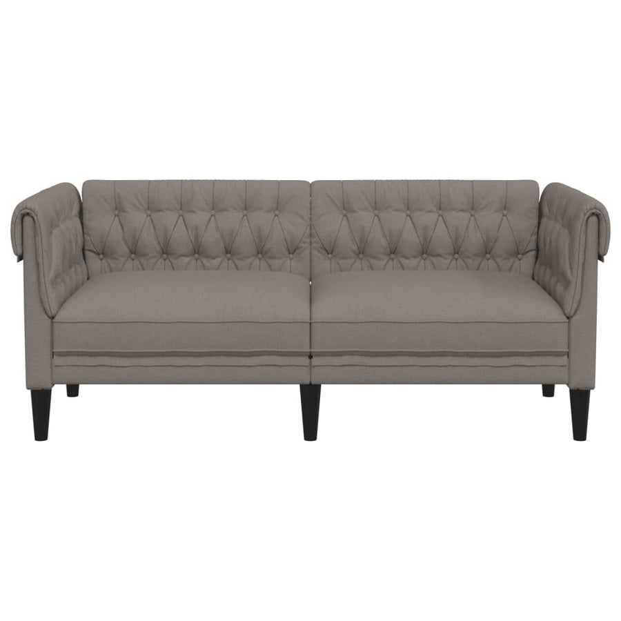 Tweezitsbank Chesterfield-Stijl Stof Taupe