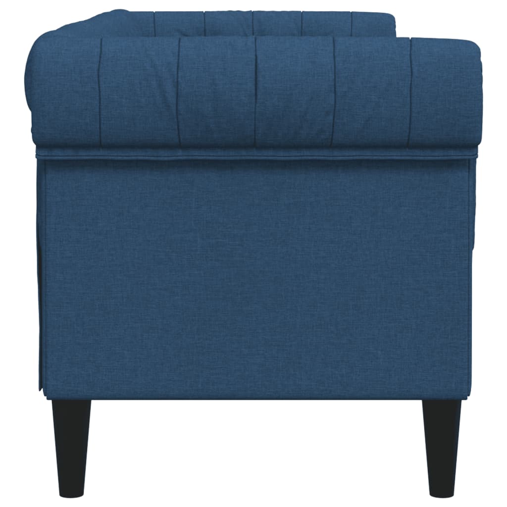 Tweezitsbank Chesterfield-Stijl Stof Blauw