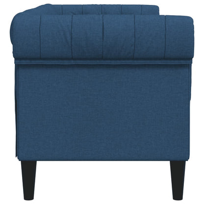 Tweezitsbank Chesterfield-Stijl Stof Blauw