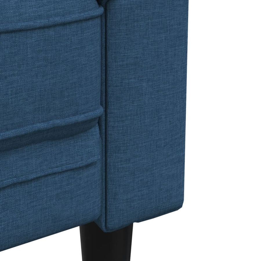 Tweezitsbank Chesterfield-Stijl Stof Blauw