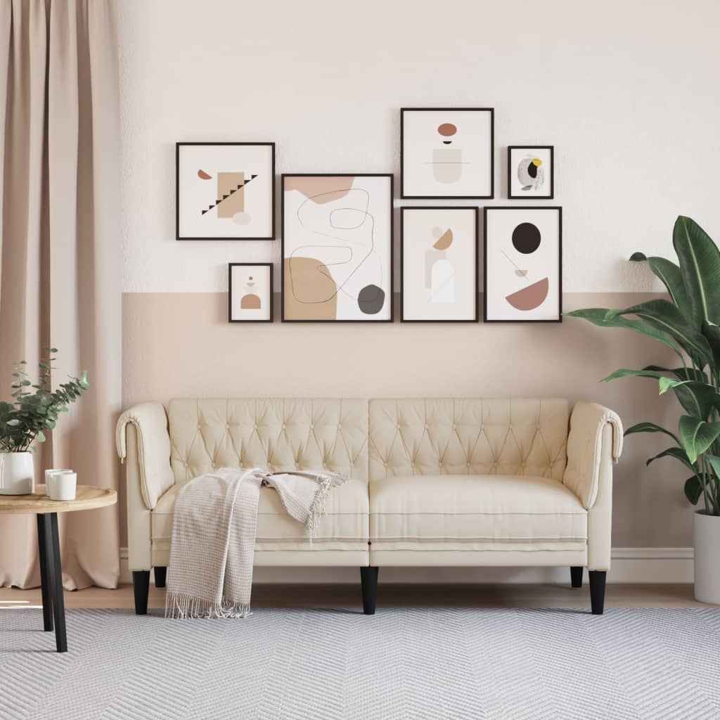 Tweezitsbank Chesterfield-stijl stof