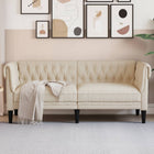Tweezitsbank Chesterfield 182,5 cm linnen crème