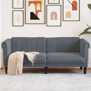 2-zitsbank fluweel donkergrijs 182x77x74 cm