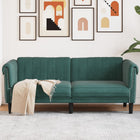 Bank 2-zits fluweel donkergroen 182x77x74 cm