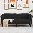 2-zitsbank fluweel zwart 182x77x74 cm