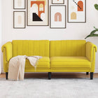 2-zitsbank fluweel geel 182x77x74 cm