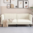 2-zitsbank fluweel crèmekleurig 182x77x74 cm