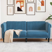 2-zitsbank fluweel blauw 182x77x74 cm