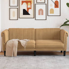 Bank 2-zits 182x77x74 cm kunstsuède bruin