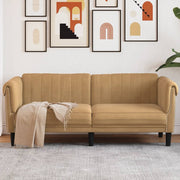 Bank 2-zits 182x77x74 cm kunstsuède bruin