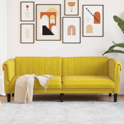 Driezitsbank fluweel geel 203x77x74 cm