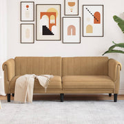 Driezitsbank 203x77x74 cm kunstsuède bruin