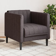 Fauteuil stof donkerbruin 69x76x74.5 cm
