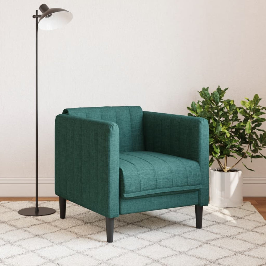 Fauteuil stof donkergroen