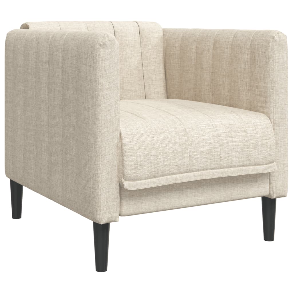 Fauteuil stof crèmekleurig