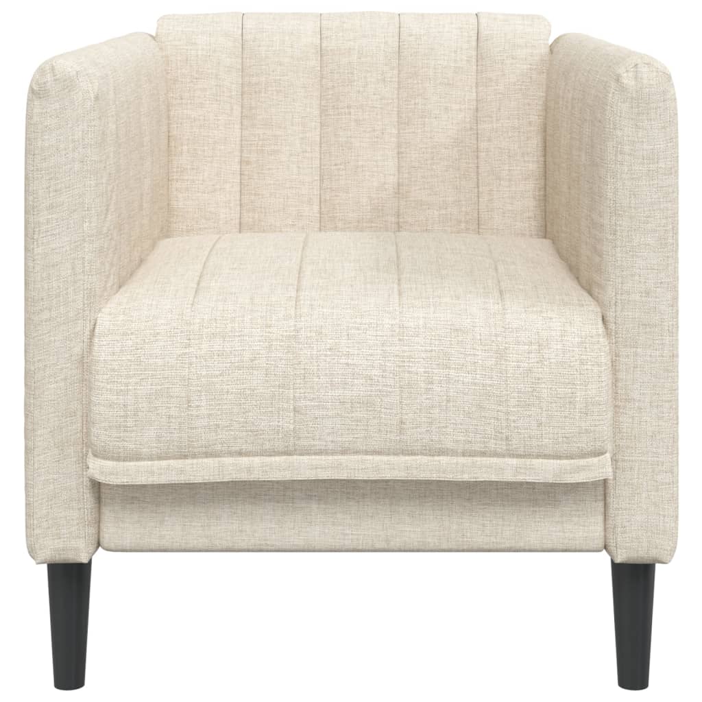 Fauteuil stof crèmekleurig