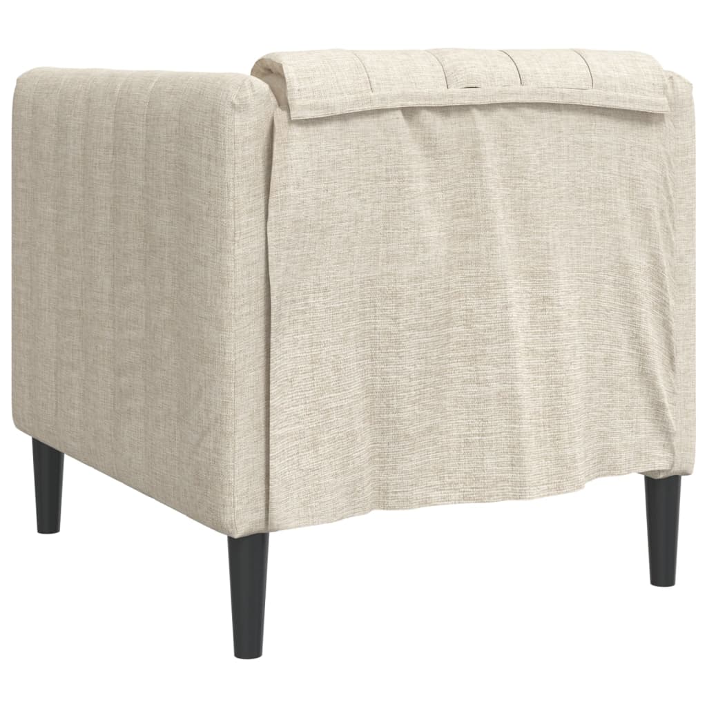 Fauteuil stof crèmekleurig