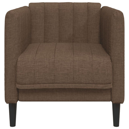 Fauteuil stof bruin