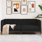 Two-seater sofa, black fabric