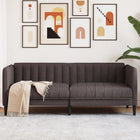 Two-seater sofa dark brown fabric