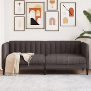 Tweezitsbank stof donkerbruin 176x76x74,5 cm