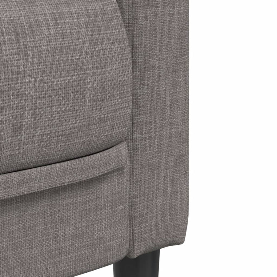 Tweezitsbank stof taupe