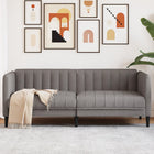 Two-seater fabric sofa taupe