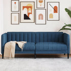 2-seater sofa fabric blue