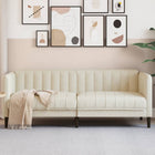 Tweezitsbank linnen crème 176x76x74,5 cm