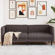 Driezitsbank stof donkerbruin 193x76,5x74,5 cm