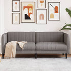 Driezitsbank stof 193x76,5x74,5 cm taupe