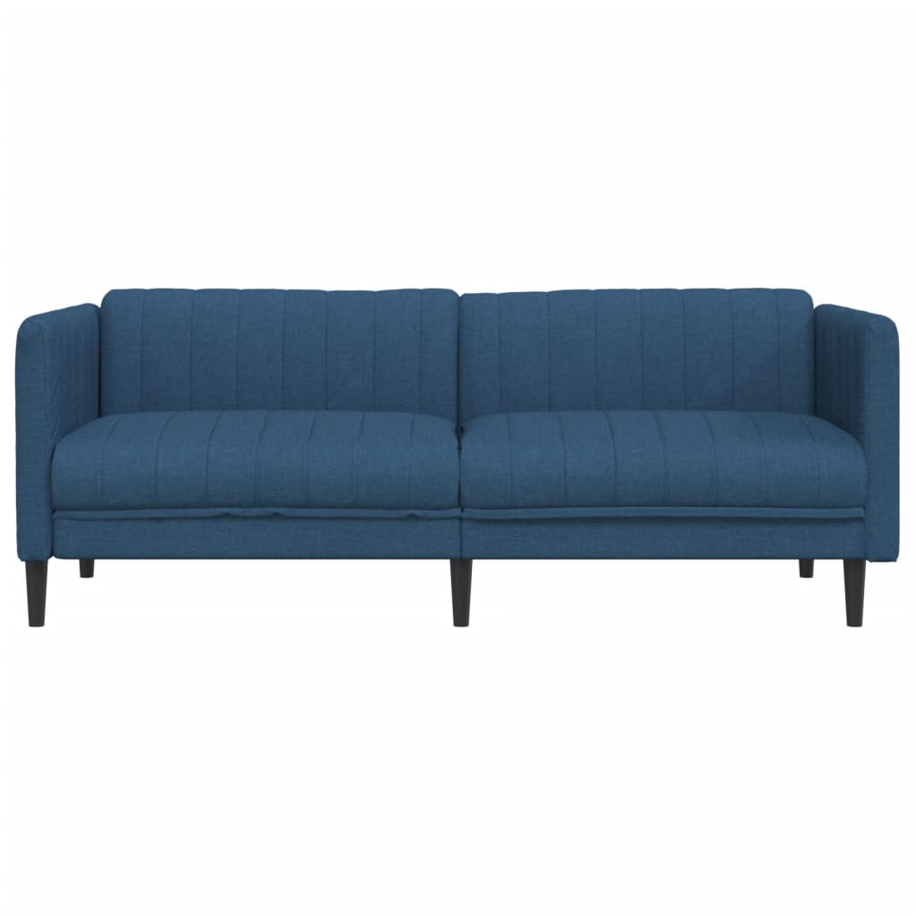 Driezitsbank stof blauw