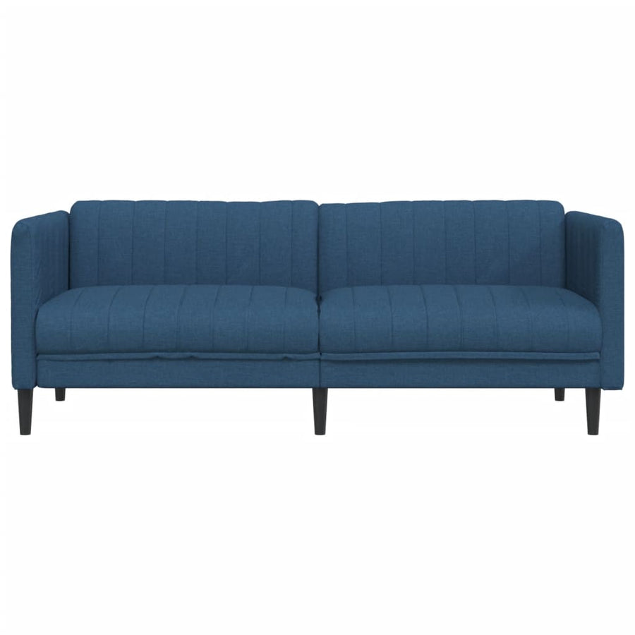 Driezitsbank stof blauw