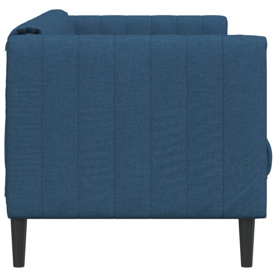 Driezitsbank stof blauw