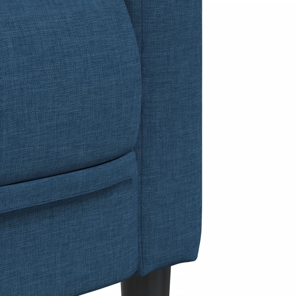 Driezitsbank stof blauw