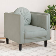 Fauteuil fluweel lichtgrijs 71x77x70 cm