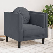 Fauteuil fluweel donkergrijs 71x77x70 cm